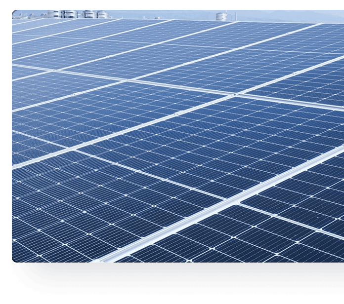 Large-scale solar panel installation